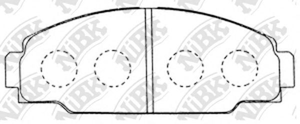 Комплект тормозных колодок, дисковый тормоз NiBK PN1212