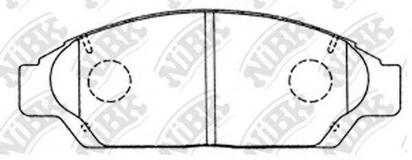 Комплект тормозных колодок, дисковый тормоз NiBK PN1260