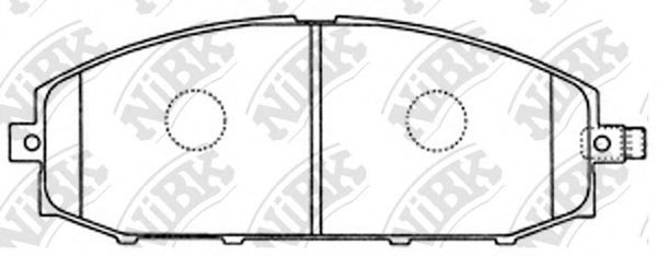 Комплект тормозных колодок, дисковый тормоз NiBK PN2413