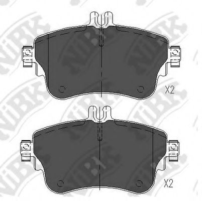 Комплект тормозных колодок, дисковый тормоз NiBK PN31008