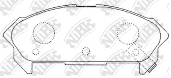 Комплект тормозных колодок, дисковый тормоз NiBK PN4296