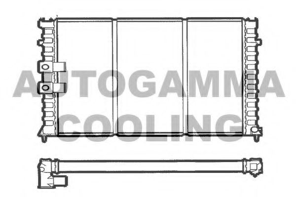 Радиатор, охлаждение двигателя AUTOGAMMA 100206