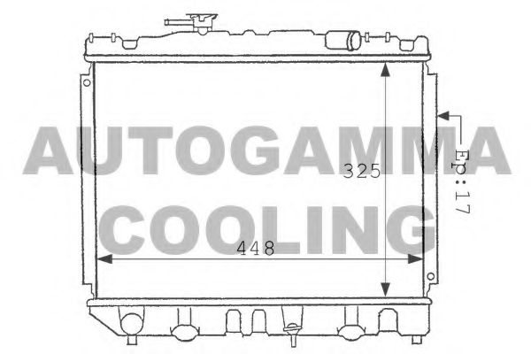 Радиатор, охлаждение двигателя AUTOGAMMA 101028