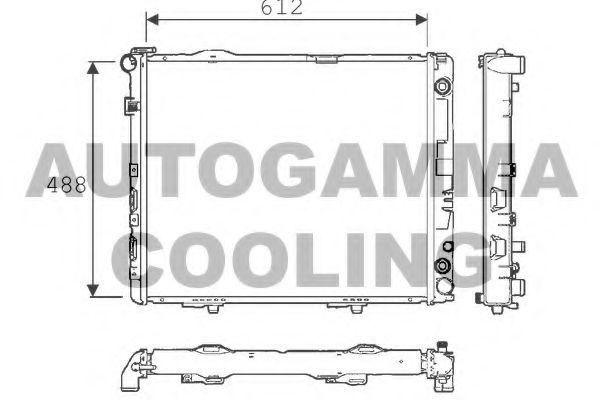 Радиатор, охлаждение двигателя AUTOGAMMA 101335