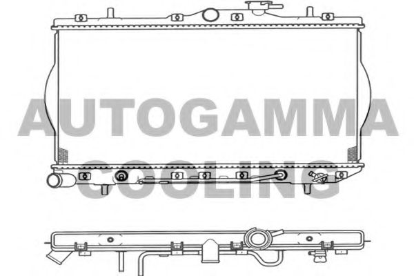 Радиатор, охлаждение двигателя AUTOGAMMA 103938
