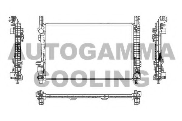 Радиатор, охлаждение двигателя AUTOGAMMA 104154
