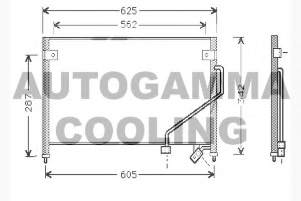 Конденсатор, кондиционер AUTOGAMMA 104764