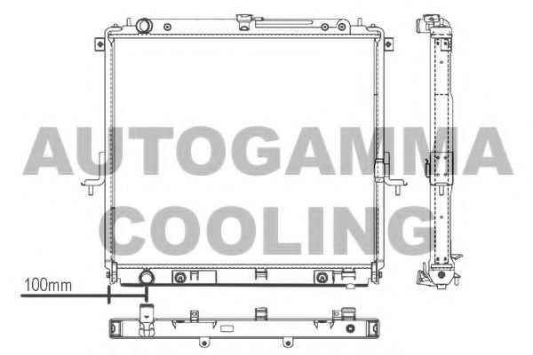 Радиатор, охлаждение двигателя AUTOGAMMA 107430
