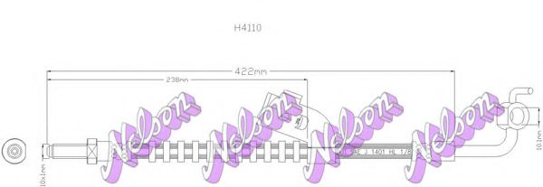 Тормозной шланг Brovex-Nelson H4110