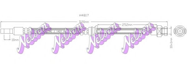 Тормозной шланг Brovex-Nelson H4817