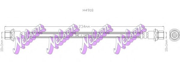 Тормозной шланг Brovex-Nelson H4918