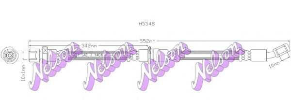Тормозной шланг Brovex-Nelson H5548