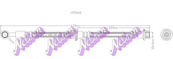 Тормозной шланг Brovex-Nelson H5568