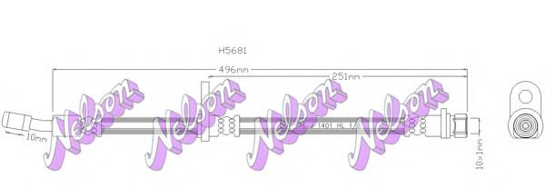 Тормозной шланг Brovex-Nelson H5681