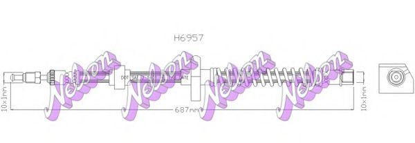 Тормозной шланг Brovex-Nelson H6957