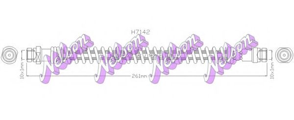Тормозной шланг Brovex-Nelson H7142
