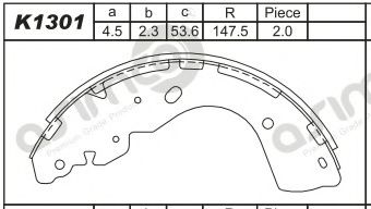 Комплект тормозных колодок ASIMCO K1301