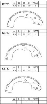 Комплект тормозных колодок ASIMCO K3730