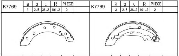 Комплект тормозных колодок ASIMCO K7769