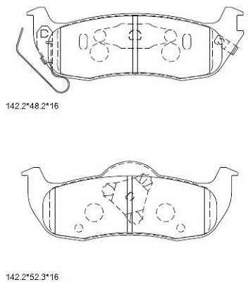 Комплект тормозных колодок, дисковый тормоз ASIMCO KD6734