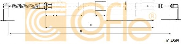 Трос, стояночная тормозная система COFLE 10.4565