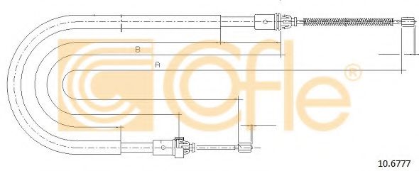 Трос, стояночная тормозная система COFLE 10.6777