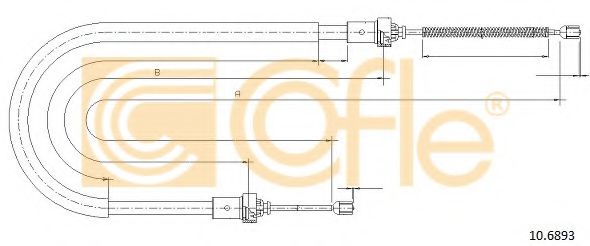 Трос, стояночная тормозная система COFLE 10.6893