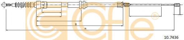 Трос, стояночная тормозная система COFLE 10.7436