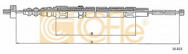 Трос, стояночная тормозная система COFLE 10.823