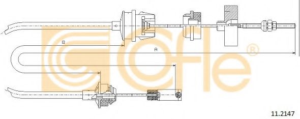 Трос, управление сцеплением COFLE 11.2147