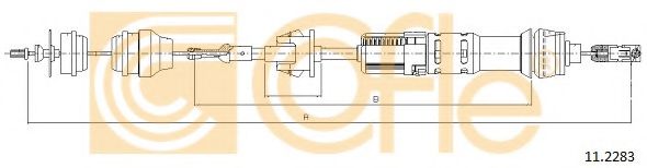 Трос, управление сцеплением COFLE 11.2283