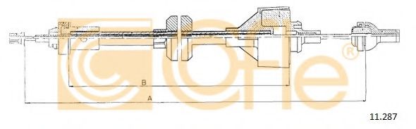 Трос, управление сцеплением COFLE 11.287