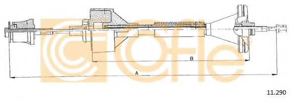 Трос, управление сцеплением COFLE 11290