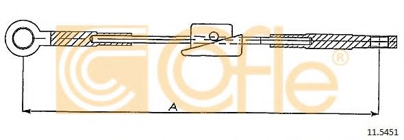 Трос, стояночная тормозная система COFLE 11.5451