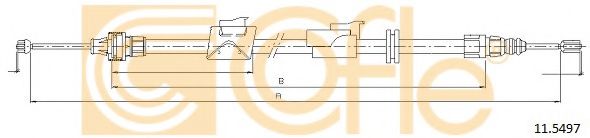 Трос, стояночная тормозная система COFLE 11.5497