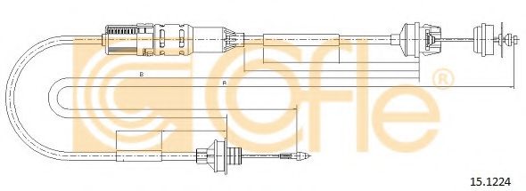 Трос, управление сцеплением COFLE 15.1224