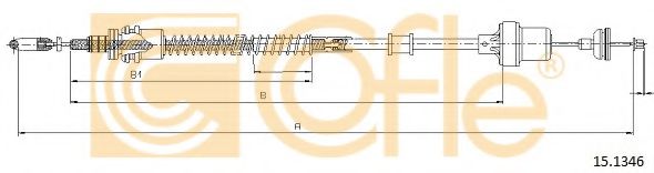 Трос, управление сцеплением COFLE 151346