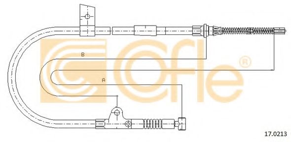 Трос, стояночная тормозная система COFLE 17.0213