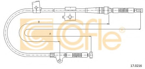 Трос, стояночная тормозная система COFLE 17.0216