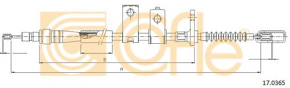 Трос, стояночная тормозная система COFLE 170365