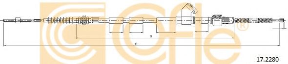 Трос, стояночная тормозная система COFLE 17.2280