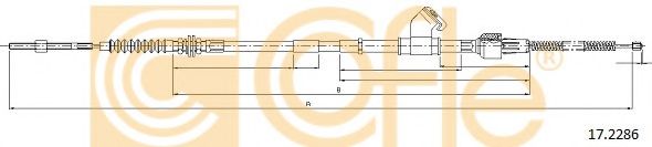 Трос, стояночная тормозная система COFLE 17.2286