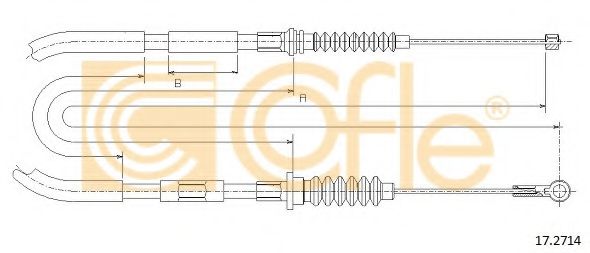 Трос, стояночная тормозная система COFLE 17.2714