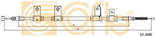 Трос, стояночная тормозная система COFLE 17.3505