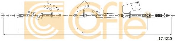 Трос, стояночная тормозная система COFLE 17.4215