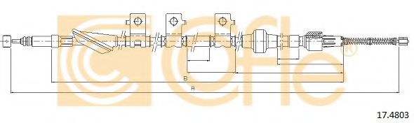 Трос, стояночная тормозная система COFLE 92174803