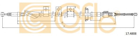 Трос, стояночная тормозная система COFLE 17.4808