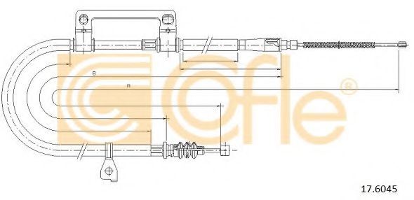 Трос, стояночная тормозная система COFLE 17.6045