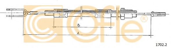 Трос, управление сцеплением COFLE 17022