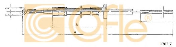 Трос, управление сцеплением COFLE 17027